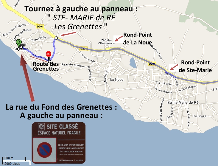 itinéraire Pont de Ré - Les Grenettes
